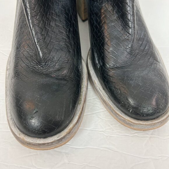 Free People Black Textured Ankle Boots - Picture 6 of 7